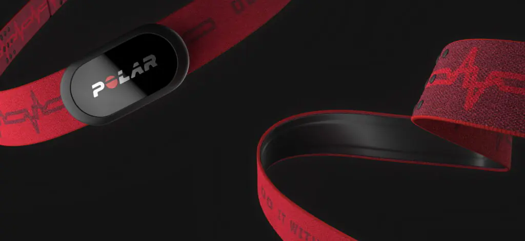 Polar wrist heart rate monitor guiding a workout session