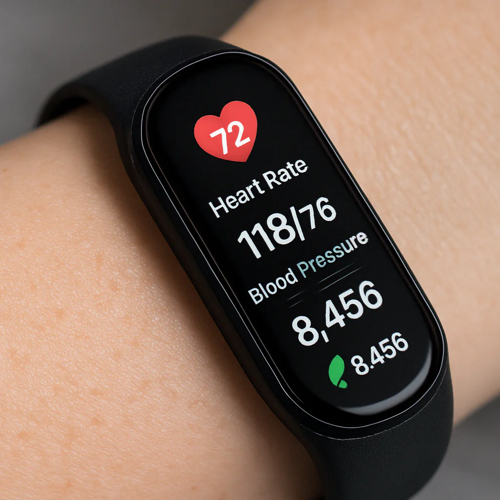 fitness tracker heart rate blood pressure bracelet